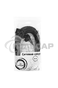 Кабель Gembird Power 250V 10A EUR, VDEКабель питания сетевой, Евровилка, заземление, 5m (PC-186-VDE-5M)