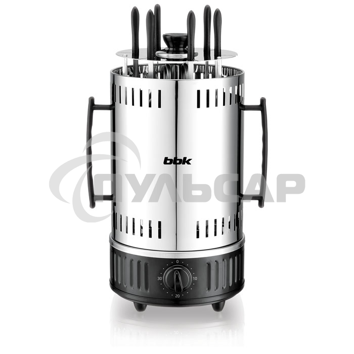 Электрошашлычница BBK BBQ603T нержавеющая сталь/черный