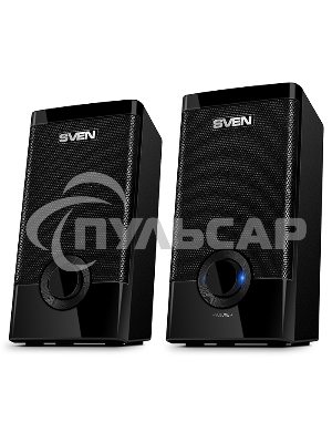 Колонки Sven 318 черный USB-порт ПК, ноутбука или адаптер 5V DC