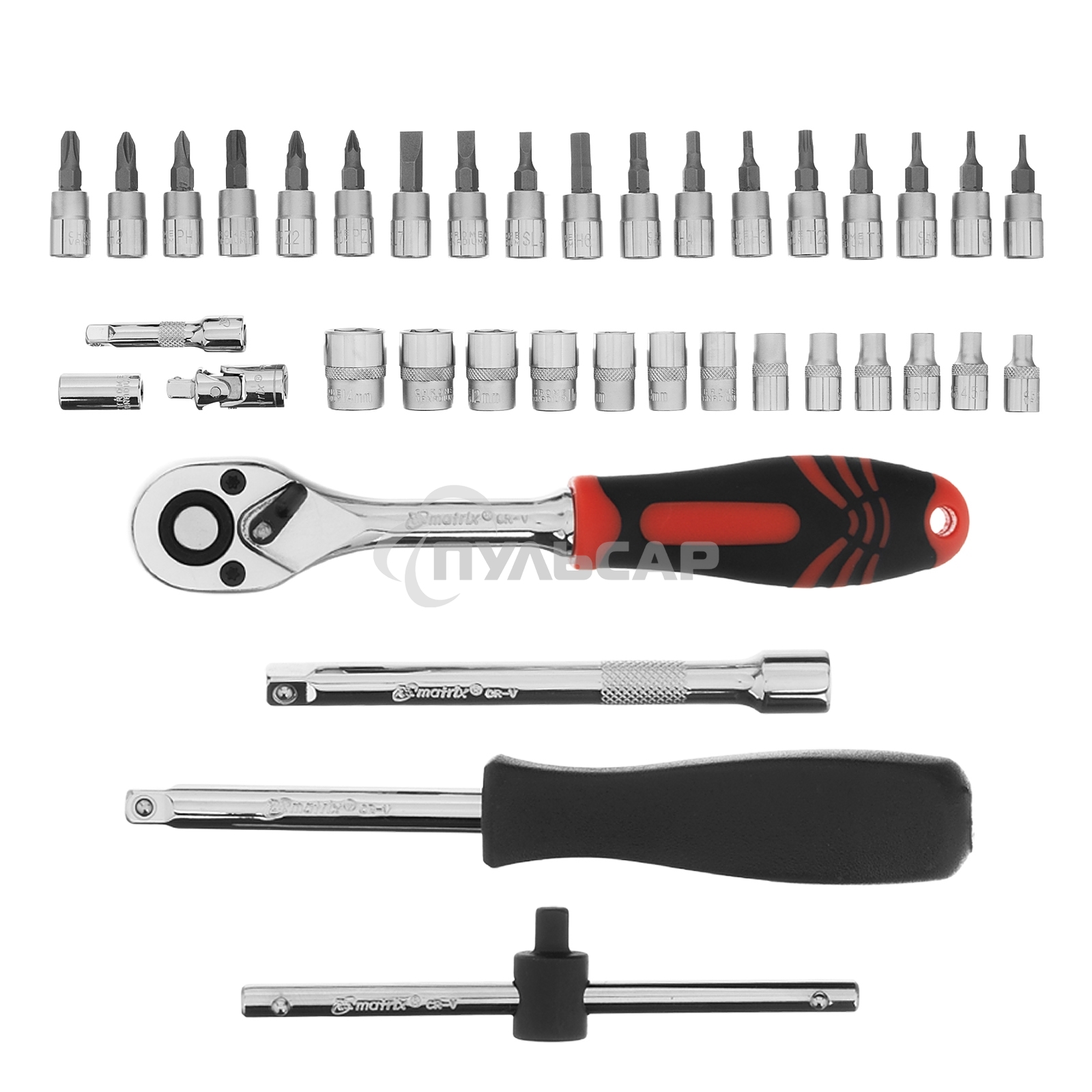 Набор слесарно-монтажный Matrix с квадратом 1/4