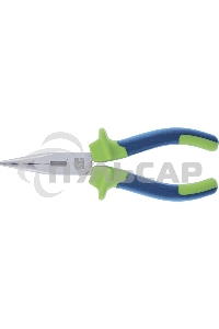 Длинногубцы прямые,160 мм, двухкомпонентные рукоятки Сибртех