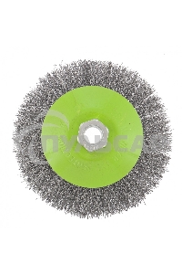 Щетка для УШМ Сибртех 125 мм, М14, Тарелка, витая проволока 0,3 мм 746167