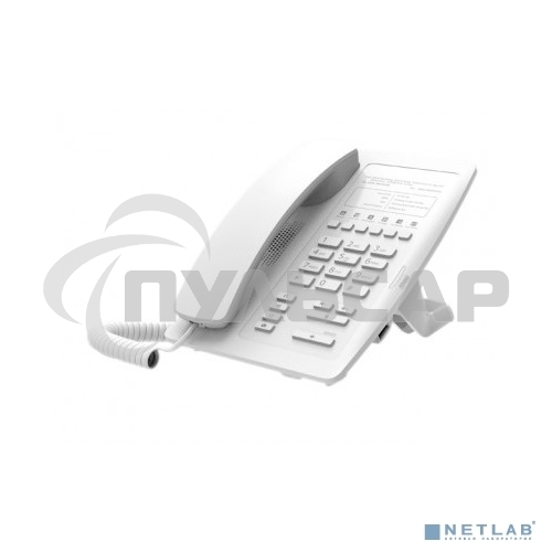 Гостиничный IP телефон Fanvil белый, 2 порта 10/100 Мбит, PoE, сменные панели логотипов, без дисплея,без б/п