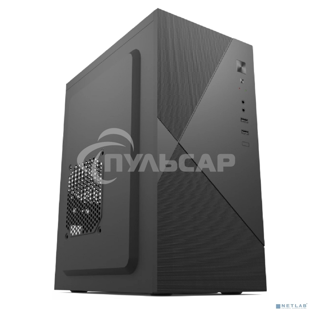 Компьютерный корпус с блоком питания 450Вт. Case Forza mATX, 450W, 2xUSB 2.0, Black, w/o FAN, 8 см fan PSU, power cord