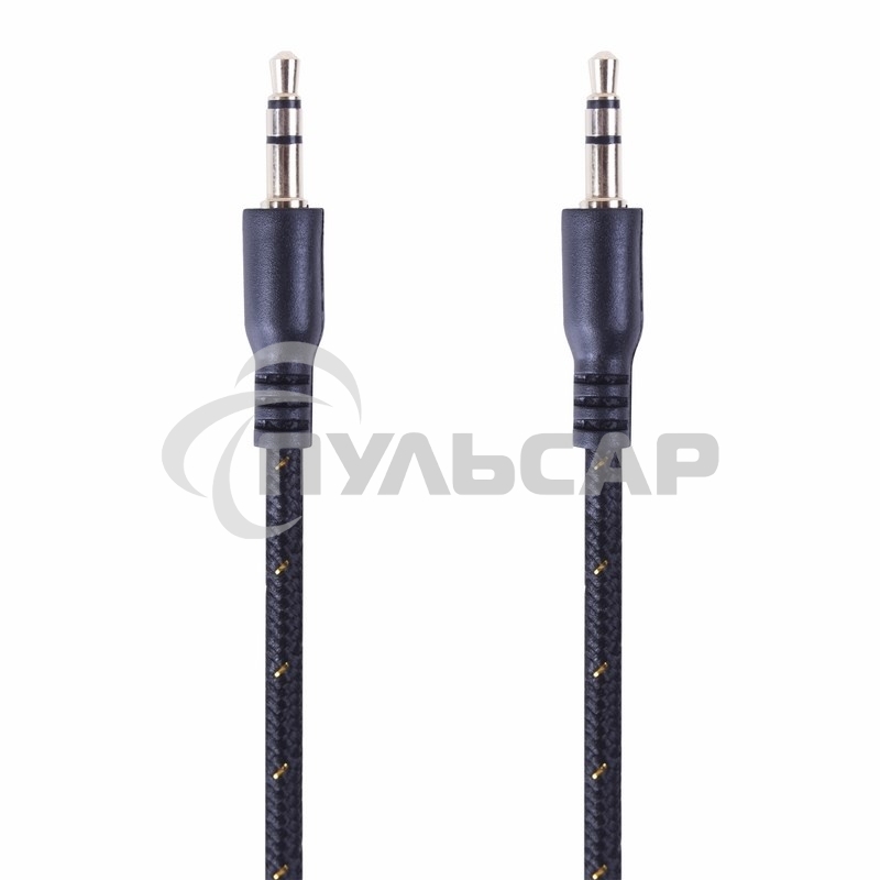 Аудиокабель AUX Rexant 3.5 мм в тканевой оплетке 1 м черный