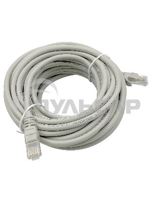 Патч-корд Buro Basic UTP 4 пары cat6 CCA molded 10м серый RJ-45 (m)-RJ-45 (m)