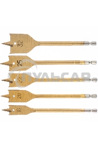 Набор сверл Matrix перовых по дереву, 16-20-22-25-32 мм 5 шт пластик