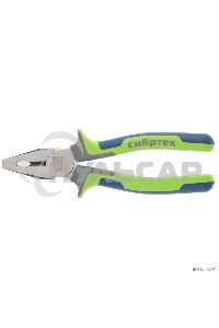 Плоскогубцы СИБРТЕХ комбинированные, 200 мм, фосфатирование, трехкомпонентные рукоятки 17055