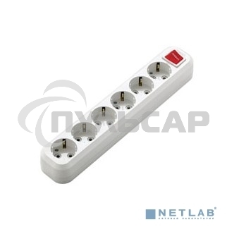 Колодка удлинителя MAKEL MGP231 6 гнезд с заземлением c выключателем