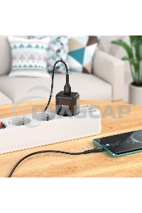 Сетевое зарядное устройство Hoco N32 Glory Black 30W 3A+2A+1.5A (PD+QC+AFC) USB Type-C универсальное черный
