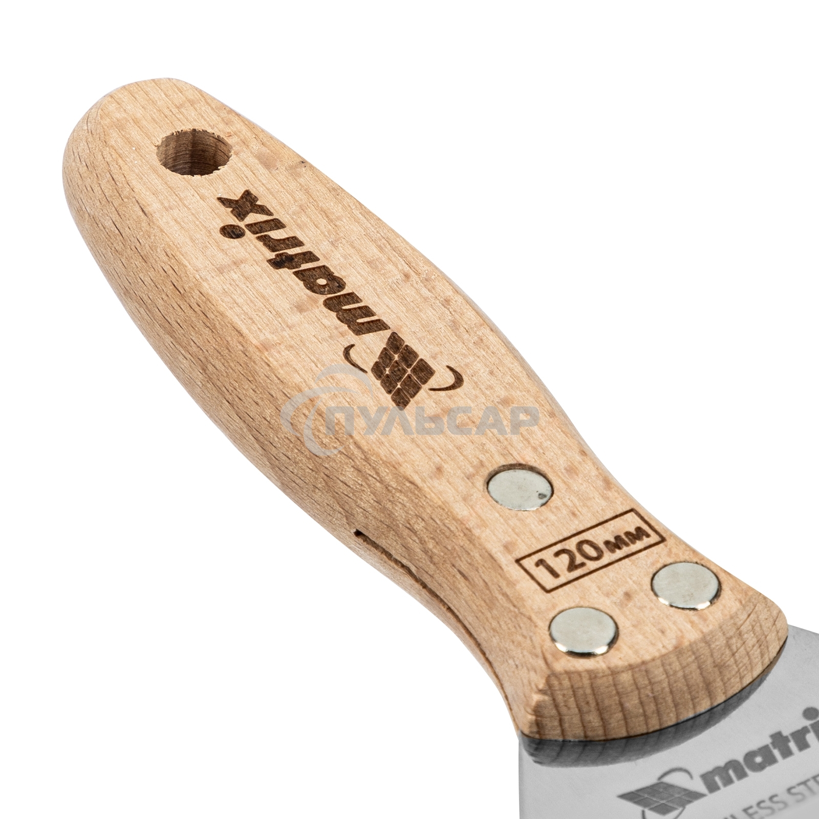 Шпательная лопатка Matrix из нержавеющей стали, 120 мм, буковая рукоятка, EFP