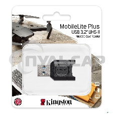 Картридер Kingston MobileLite Plus USB 3.1 microSDHC/SDXC UHS-II Card Reader EAN: 740617301816