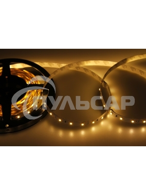 Лента светодиодная открытая, 8 мм, IP23, SMD 2835, 60 LED/m, 12 V, цвет свечения теплый белый