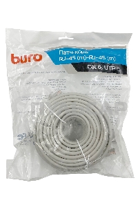 Патч-корд Buro Basic UTP 4 пары cat6 CCA molded 20м серый RJ-45 (m)-RJ-45 (m)