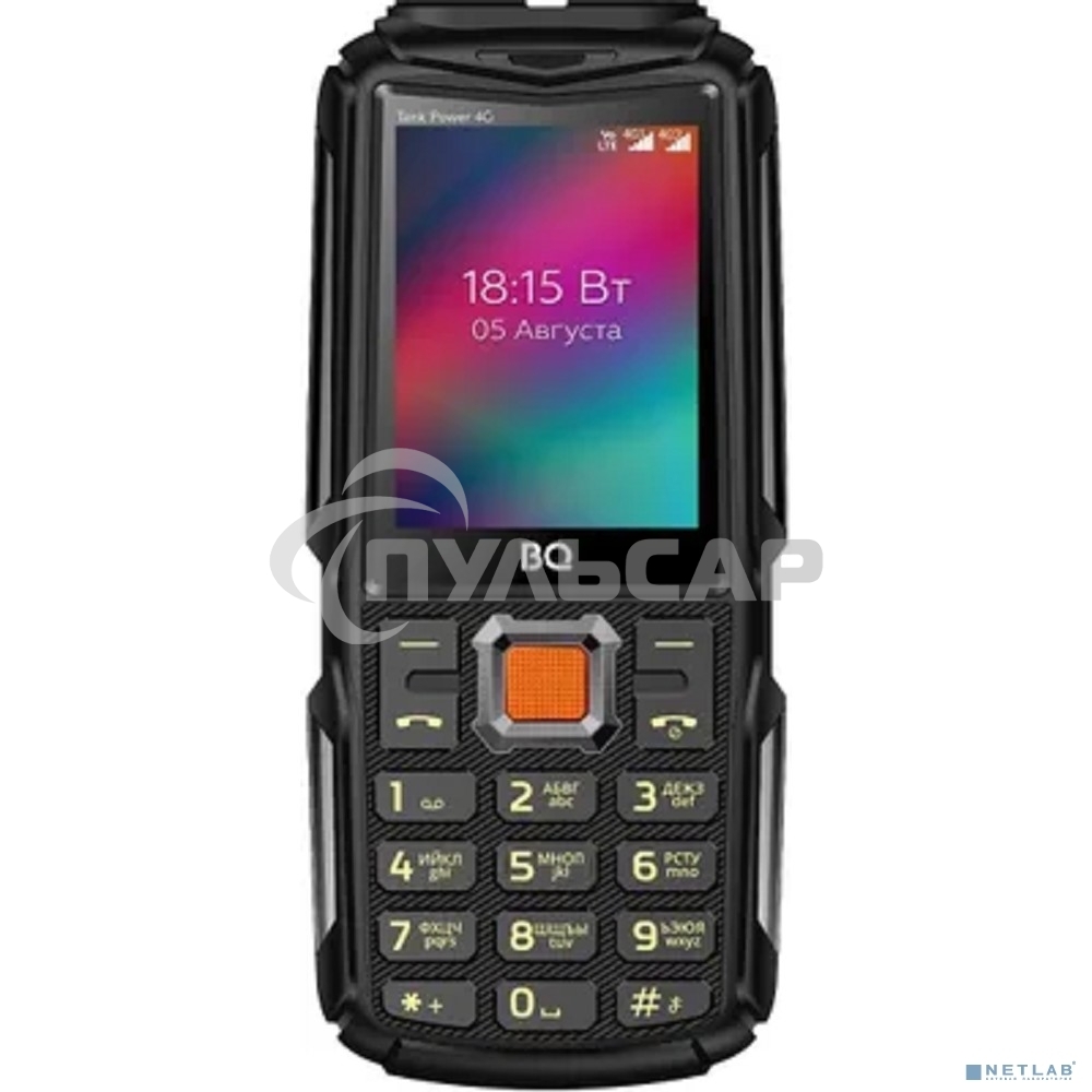 Мобильный телефон BQ 2410L Tank Power 4G черный/метал