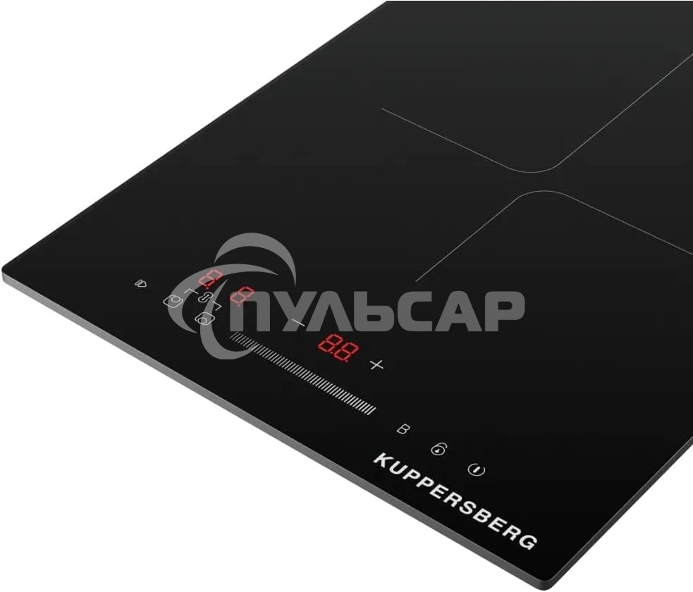 Индукционная варочная панель Kuppersberg ICI 316, 30 см, индукция, High-Tech, inverter, прямой край, 9 уровней мощности, бустер, Stop and Go, Flexi-zone, автоматическое отключение, таймер, индикатор остаточного тепла, сенсорное/слайдерное управление, черн