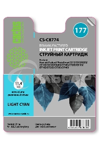 Картридж струйный Cactus CS-C8774 светло-голубой для №177 HP PhotoSmart 3213/3313/8253/C5183/C6183 (