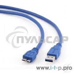 Кабель Gembird/Cablexpert CCP-mUSB3-AMBM-0.5MКабель USB 3.0 Pro, AM/microBM 9P, 0.5м, экран, синий