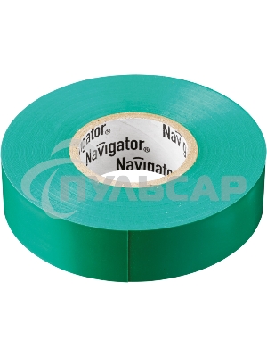 Изолента ПВХ Navigator 15мм (рул.20м) зел. NIT-B15-20/G