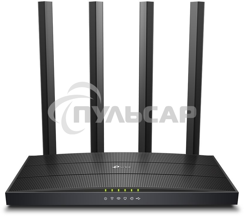 Роутер беспроводной TP-Link Archer C6U AC1200 10/100/1000BASE-TX/4G ready черный