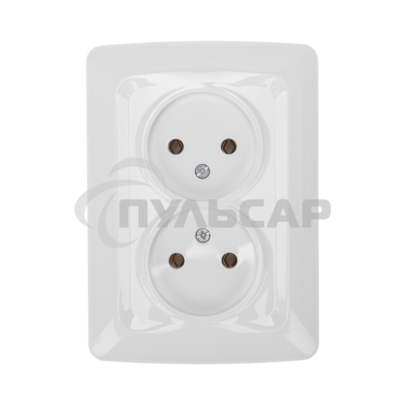 Розетка 2-ая DEA б/з с/у 10А Бел KRANZ (1/10/120)