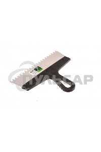 Шпатель из нержавеющей стали Сибртех 250 мм, зуб 6х6 мм, пластмассовая ручка 85465