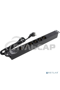 Блок розеток горизонтальный ExeGate ServerPro PDU-19H602 Al-6S-EU2, 19