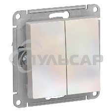 Механизм переключателя проходного 2-кл. СП AtlasDesign 10А IP20 (сх. 6/2) 10AX жемчуж.