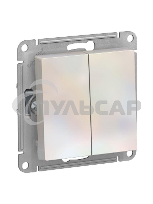 Механизм переключателя проходного 2-кл. СП AtlasDesign 10А IP20 (сх. 6/2) 10AX жемчуж.