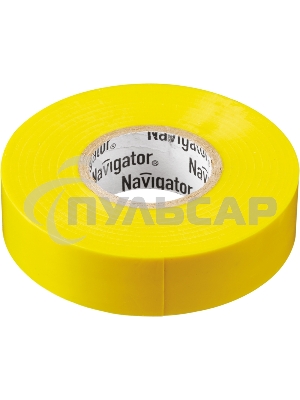 Изолента ПВХ Navigator 15мм (рул.20м) жел. NIT-B15-20/Y