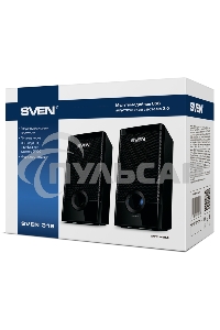 Колонки Sven 318 черный USB-порт ПК, ноутбука или адаптер 5V DC