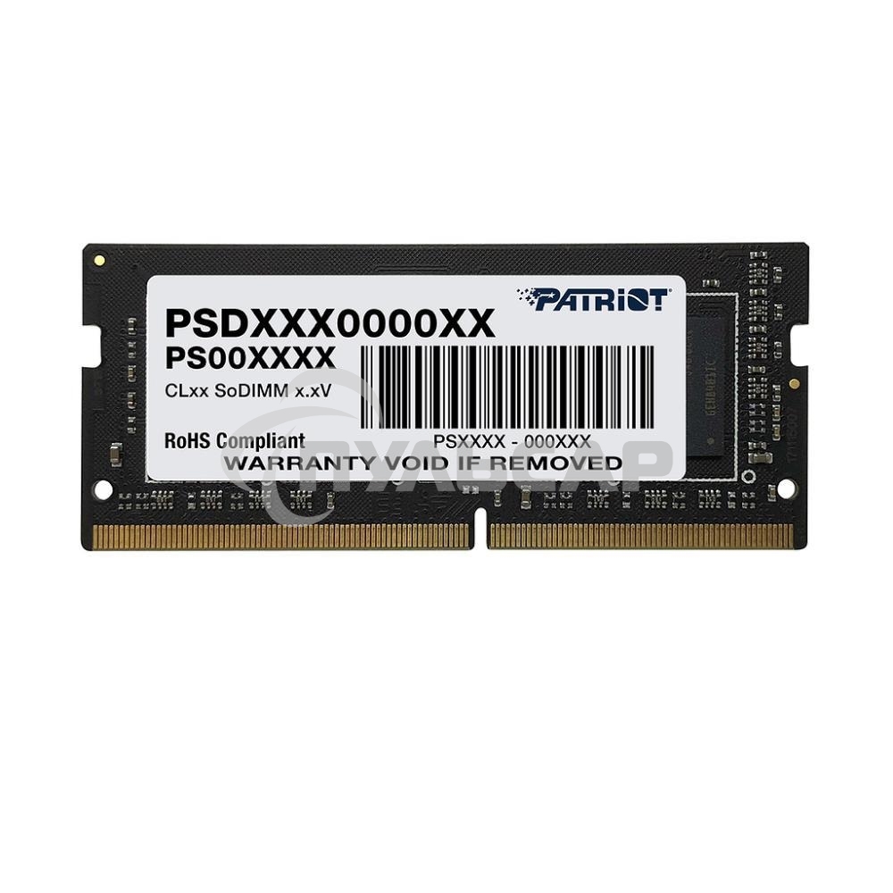 Оперативная память Patriot Signature, DDR4, 8Gb (1x8 Gb), 3200 MHz, CL22, DIMM