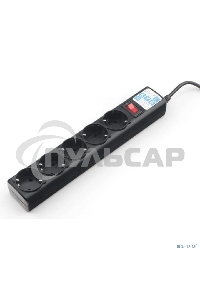 Сетевой фильтр Powercube SPG5-10M 10м (5 розеток) черный (коробка)