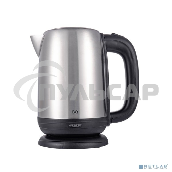 Чайник электрический BQ KT1821S черный/стальной, мощность 2200Вт, Максимальный объем 1.7л