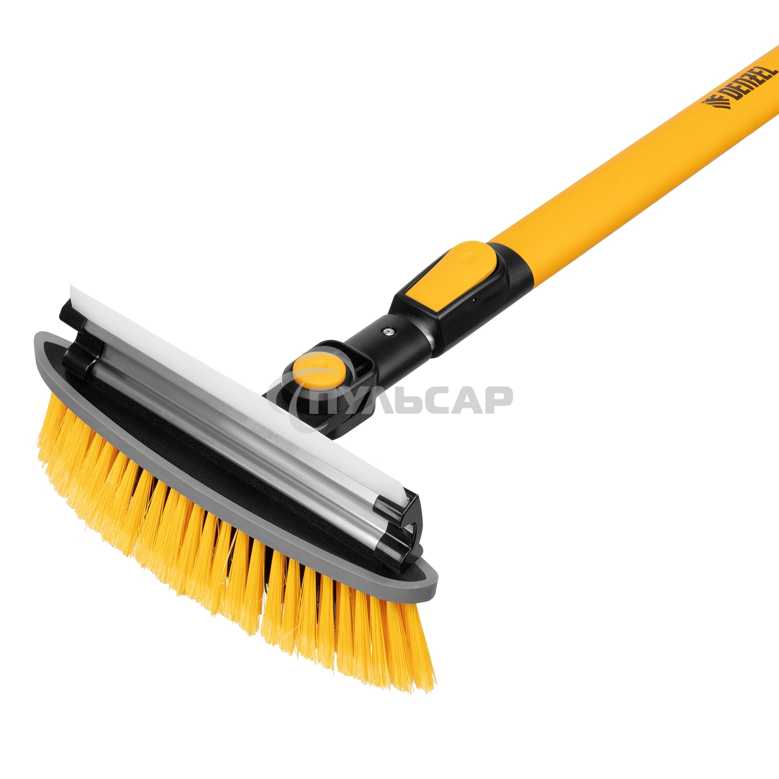 Щетка сметка со скребком, телескоп, поворотная голова, водосгон 950-1320 мм Denzel