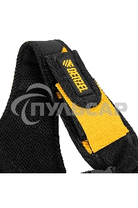 Пояс монтажника усиленный, с лямками, сумки поясные, держатель для молотка Denzel