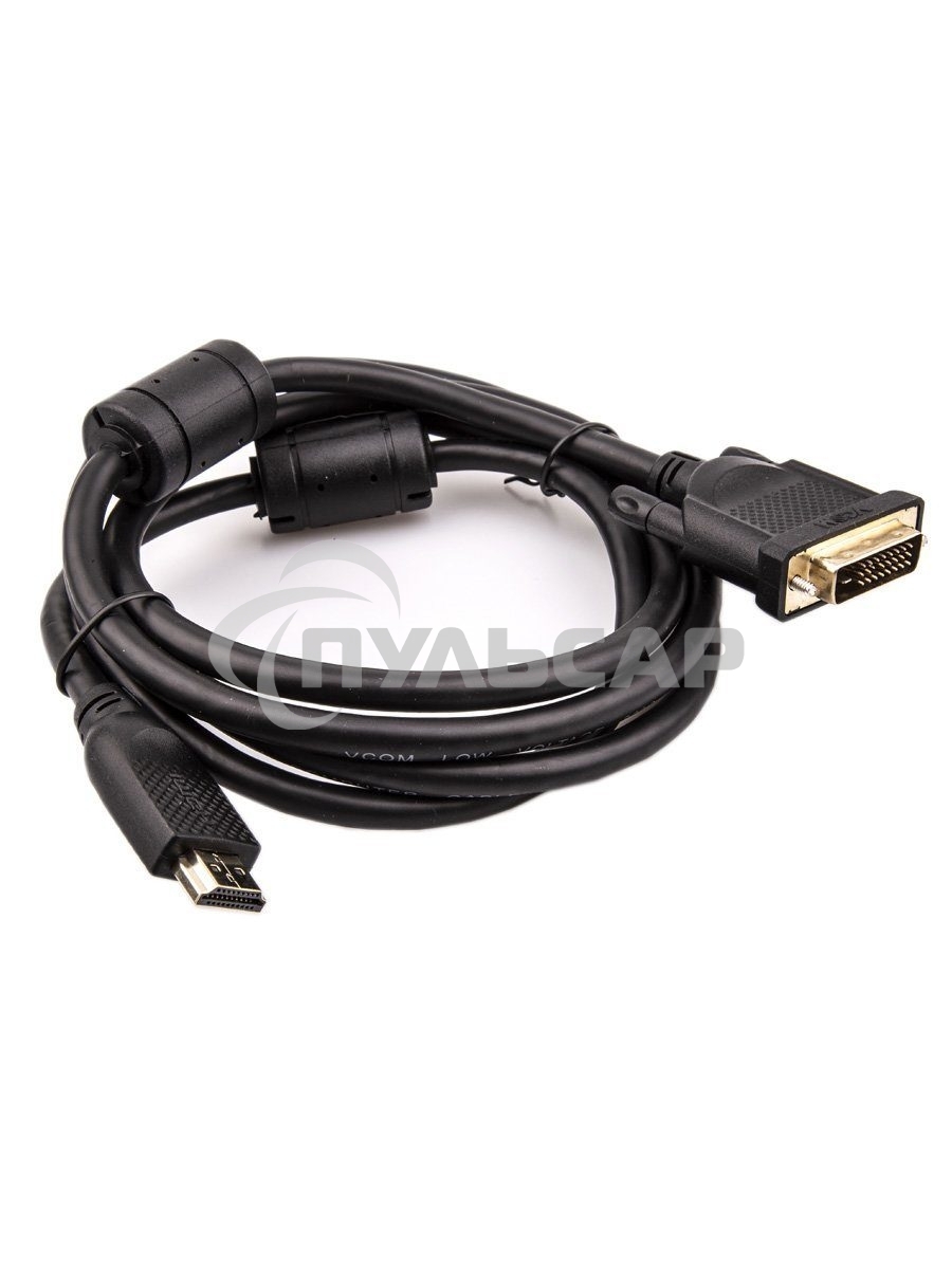Кабель HDMI AM/DVI(24+1)M, 1.8м, CU, 1080P@60Hz, 2F, VCOM <CG484GD-1.8M>