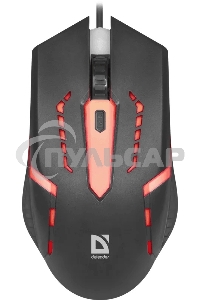 Мышь проводная Defender Hit MB-601 черный, 1200 dpi, USB, кнопки - 4