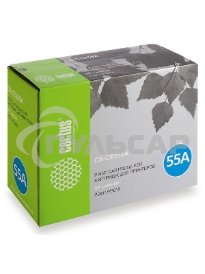 Картридж лазерный Cactus CS-CE255AS черный (6000 стр.) для HP LaserJet P3011/P3015
