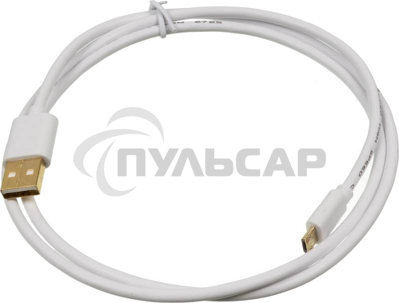 Кабель USB2.0 2A Square USB A (m)/micro USB B (m) 1м Позолоченные контакты