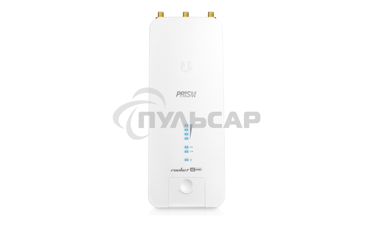 Точка доступа UBIQUITI RP-5AC-Gen2 Rocket 5AC PRISM Gen 2 Радиоустройство 5 ГГц, PtMP/PtP, airMAX ac, 2x RP-SMA, фильтры airPrism, GPS Sync