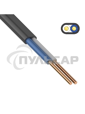 Кабель силовой медный ВВГ-Пнг(А)-LS 2x2,5 мм², 100 м, ГОСТ 31996-2012, ТУ 16.К71-310-2001