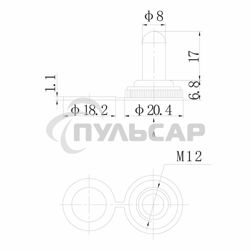 Защита для тумблеров типа KN силикон Rexant