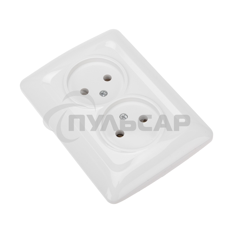 Розетка 2-ая DEA б/з с/у 10А Бел KRANZ (1/10/120)