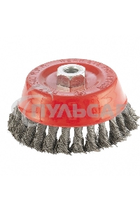 Щетка Matrix для УШМ, 125 мм, М14, Чашка, крученая проволока 0,35 мм
