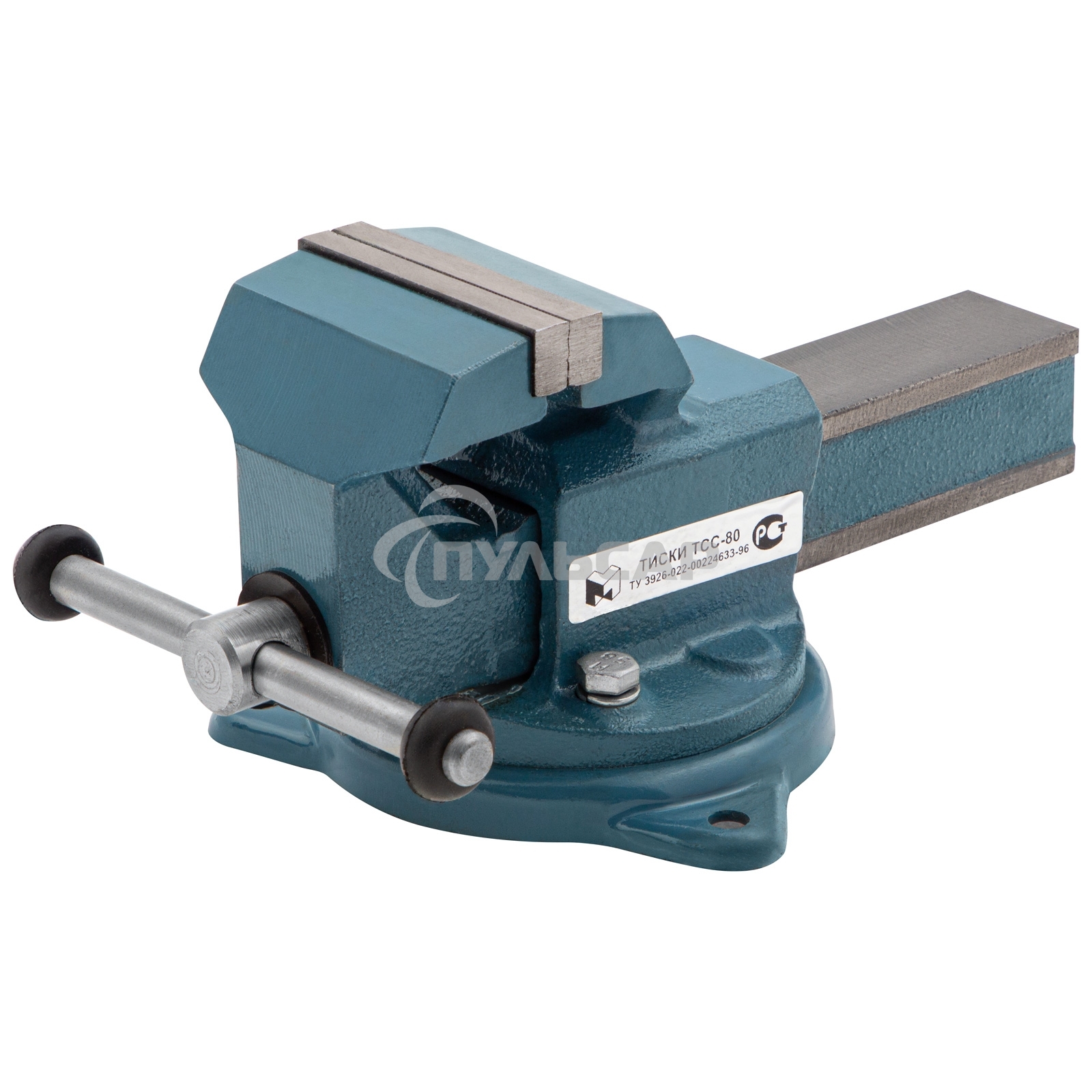 Тиски Россия слесарные,80 мм,поворотные 18662