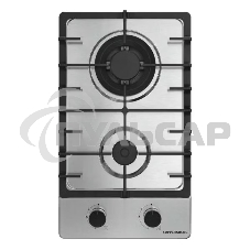 Газовая варочная панель Kuppersberg FS 36 X, газ, High-Tech, 29 см, автоматический электроподжиг, газ-контроль, форсунки под сжиженый газ, SABAF конфорки, чугунные решетки, цвет нержавеющая сталь, цвет фурнитуры черный