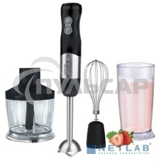 Блендер Vitek VT-3411 ST (стальной, 800 Вт, 6 скоростей, измельчитель 500 мл, стакан 600 мл, управление механическое)