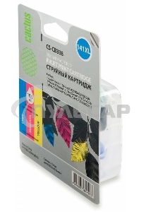 Картридж струйный Cactus CS-CB338 №141XL трехцветный (18 мл.) для HP DJ D4263/D4363/D5360/DJ J5783/J6413/PS C4273/C4283/C4343/C4383/C4473/C4483/C4583/C5283/D5363