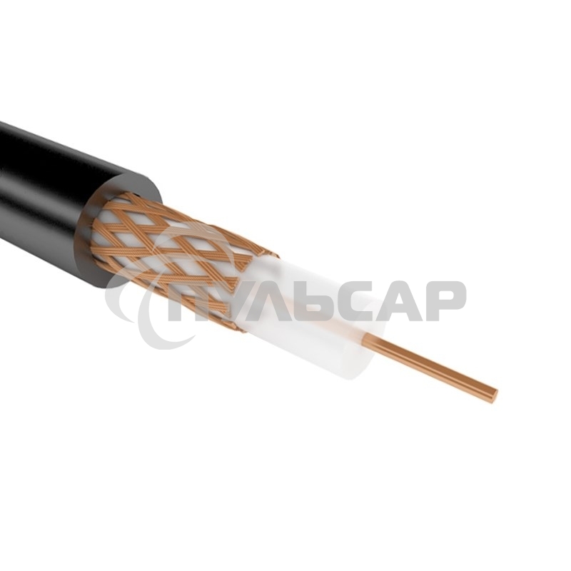 Кабель коаксиальный Rexant РК 75-2-11А, бухта 400 м, черный